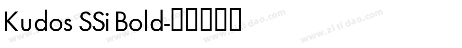 Kudos SSi Bold字体转换